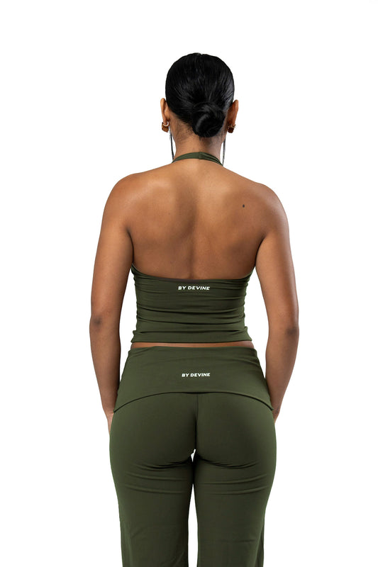 Sculpt Cross Tank - Olive (Preorder Dispatching Early November)
