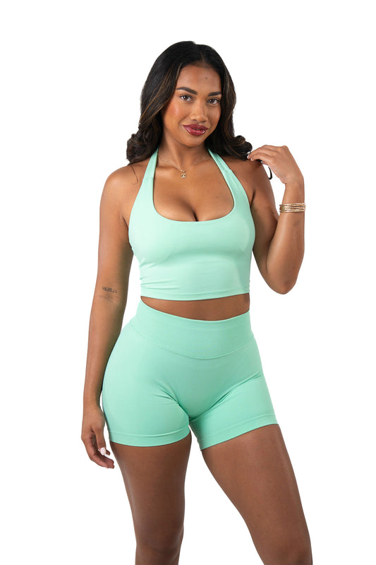 Elevate Halter Singlet - Mint