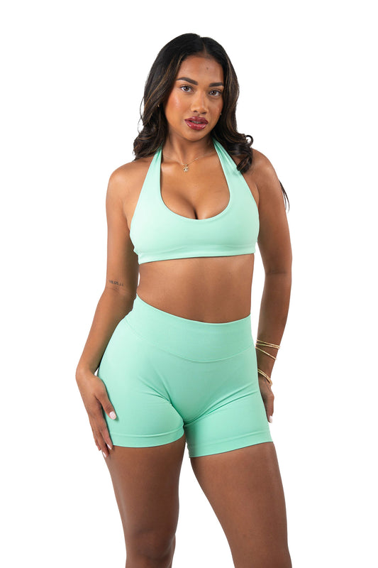 Elevate Halter Crop - Mint