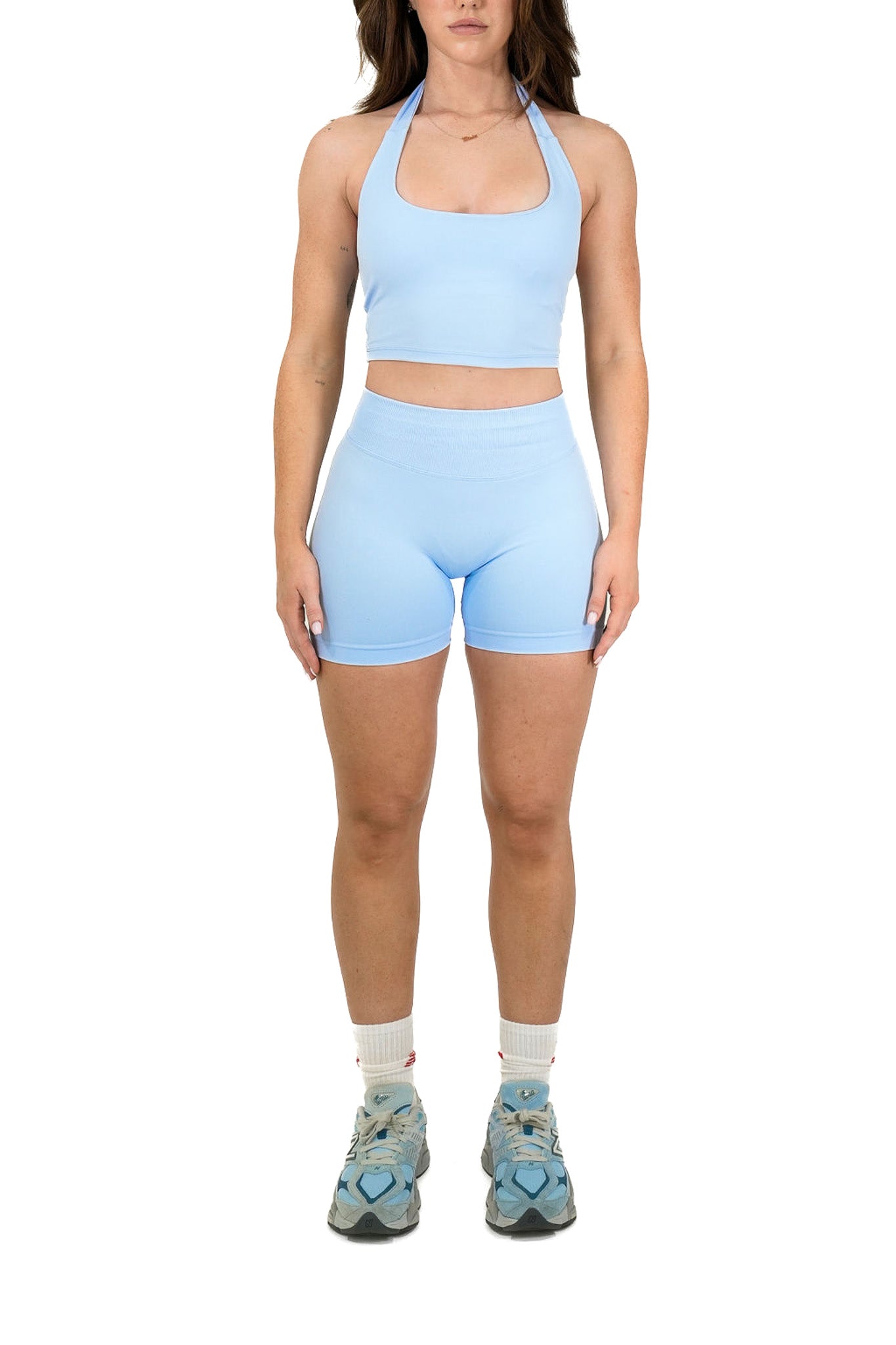 Evolve Seamless Scrunch Shorts - Baby Blue