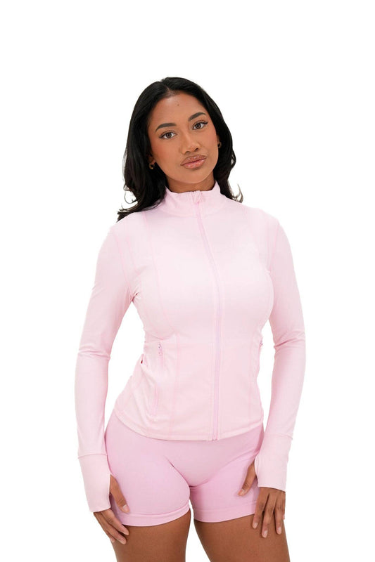 Fitted Jacket - Baby Pink - by devine co