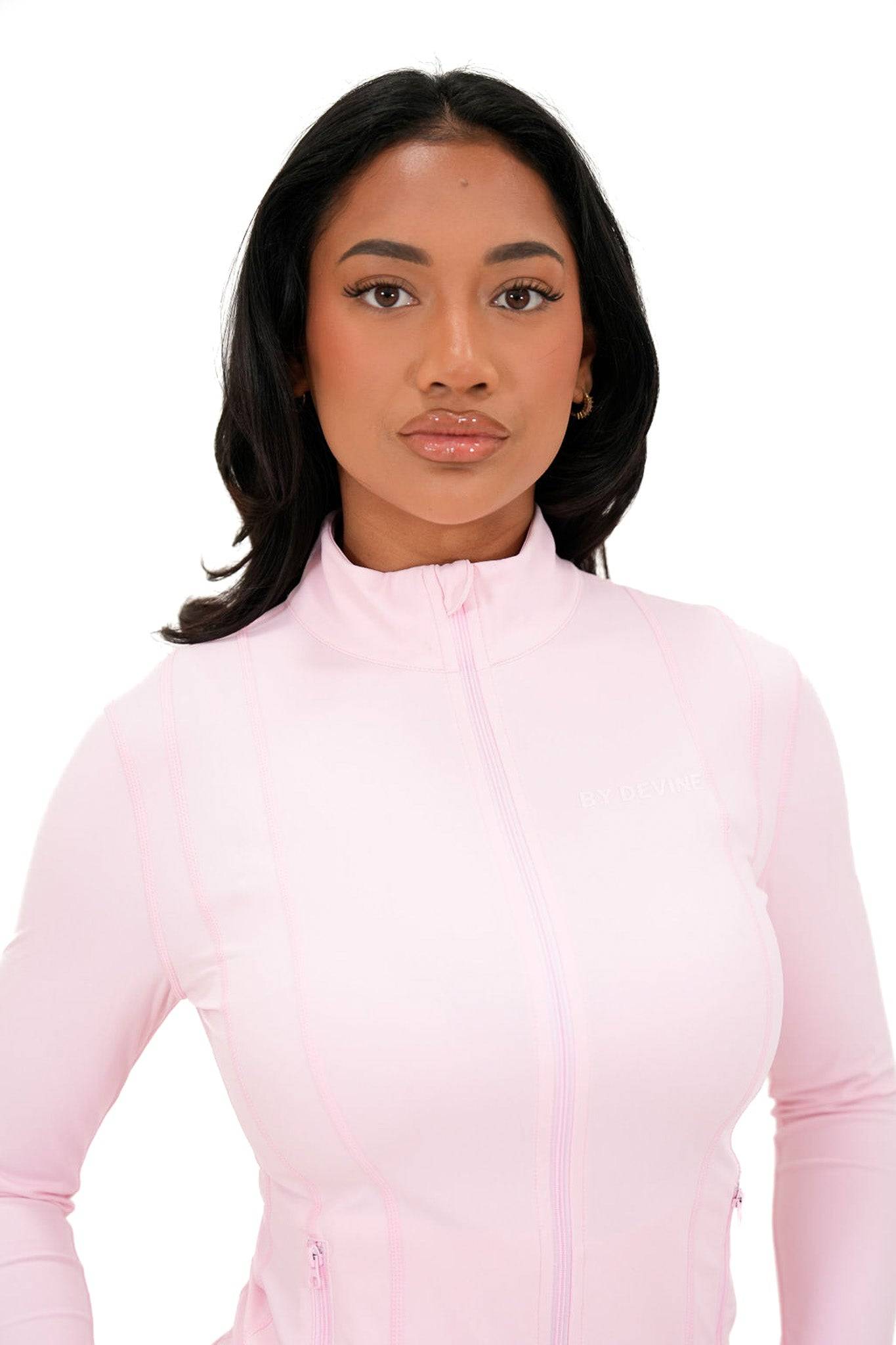 Fitted Jacket - Baby Pink - by devine co