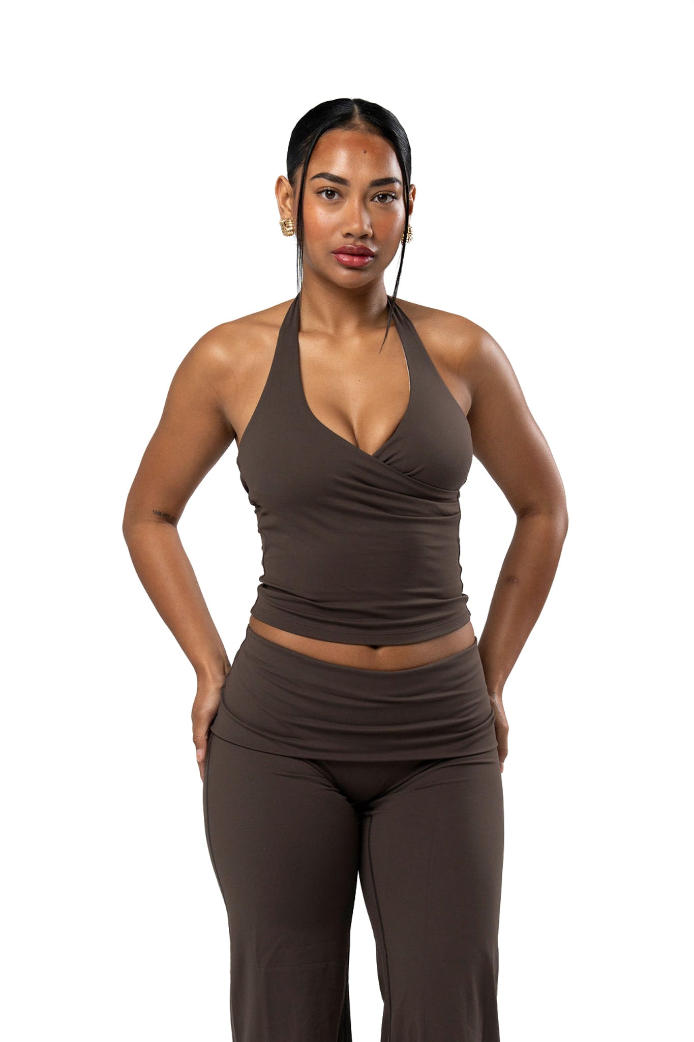 Sculpt Cross Tank - Mocha (Preorder Dispatching Mid September)