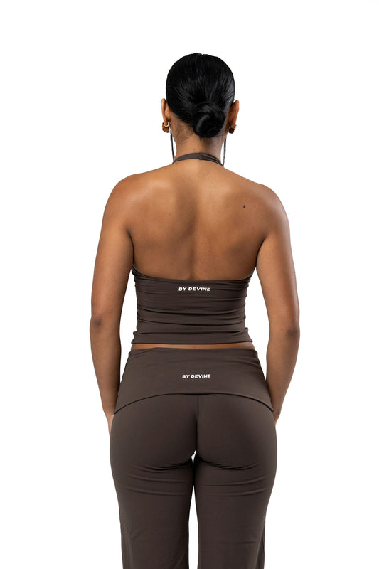 Sculpt Cross Tank - Mocha (Preorder Dispatching Mid September)