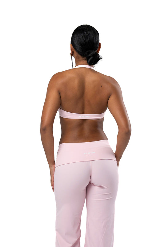 Plunge Halter Crop - Blush (Preorder Dispatching Mid October)