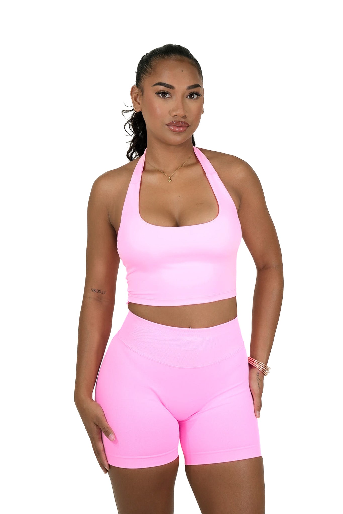 Elevate Halter Singlet - Peony