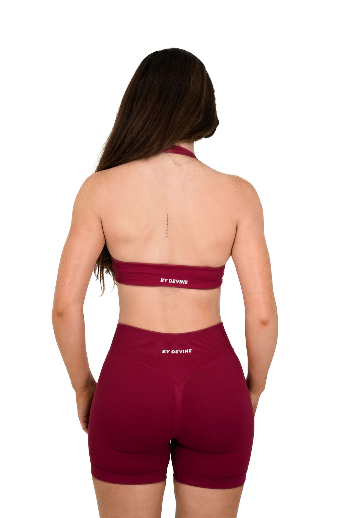 Elevate Halter Crop - Raspberry