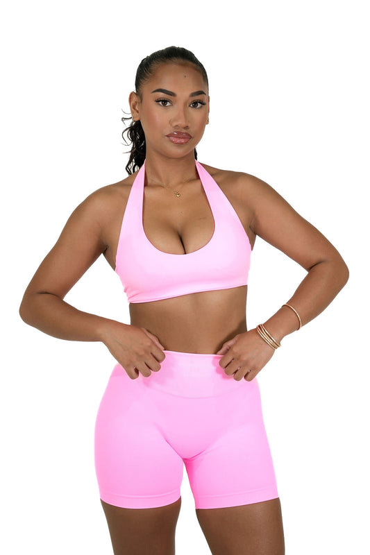 Elevate Halter Crop - Peony