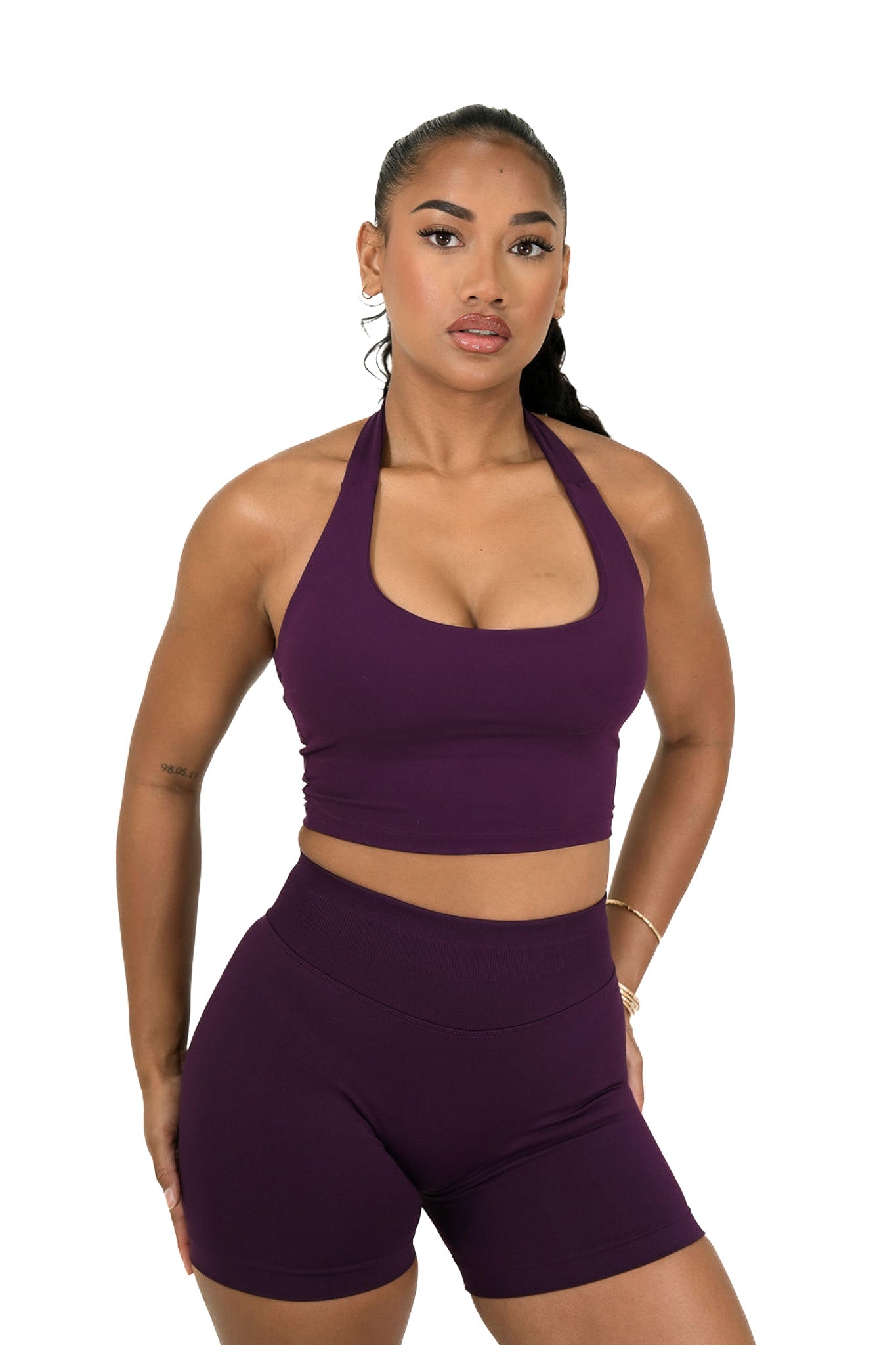 Elevate Halter Singlet - Purple