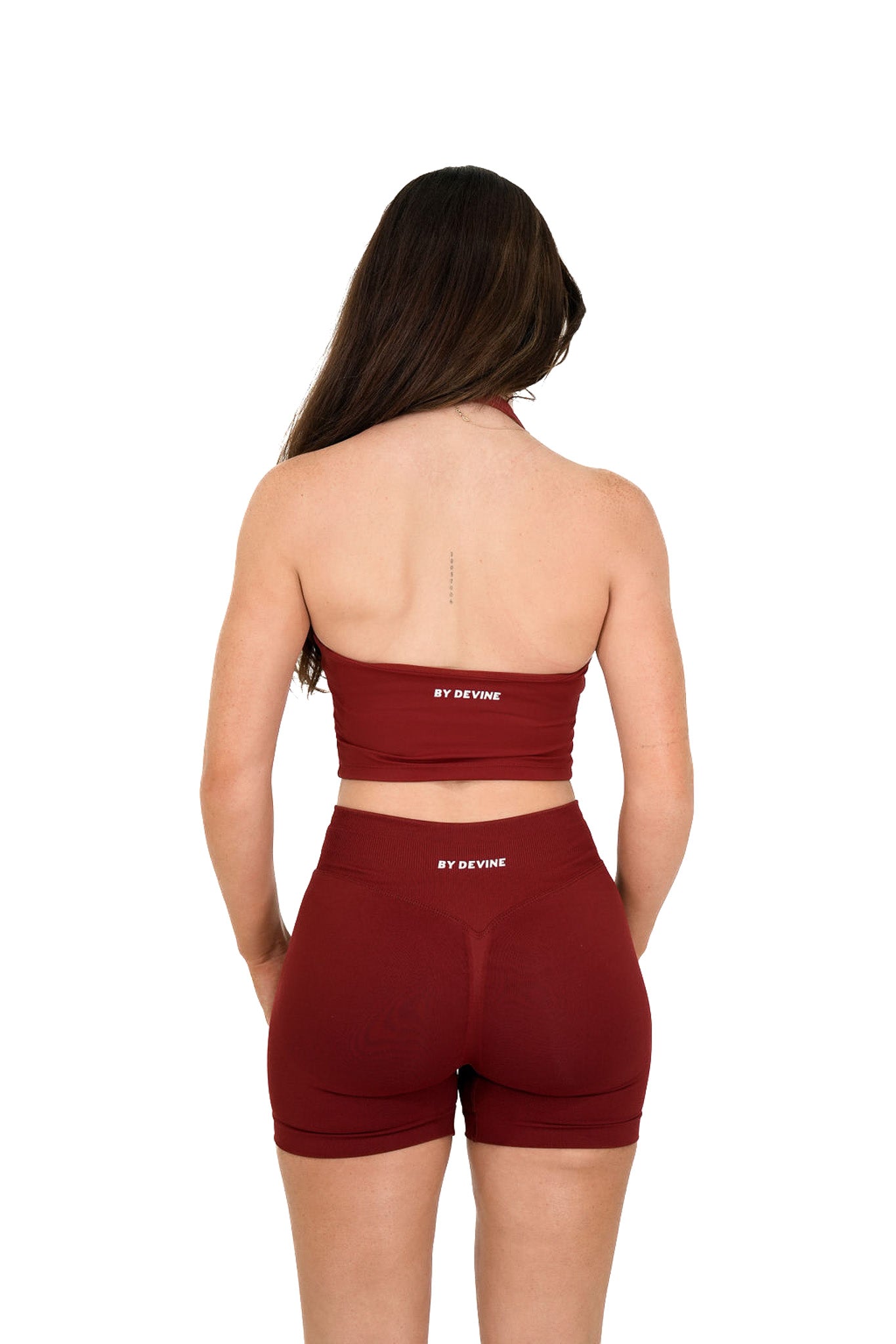 Elevate Halter Singlet - Cherry