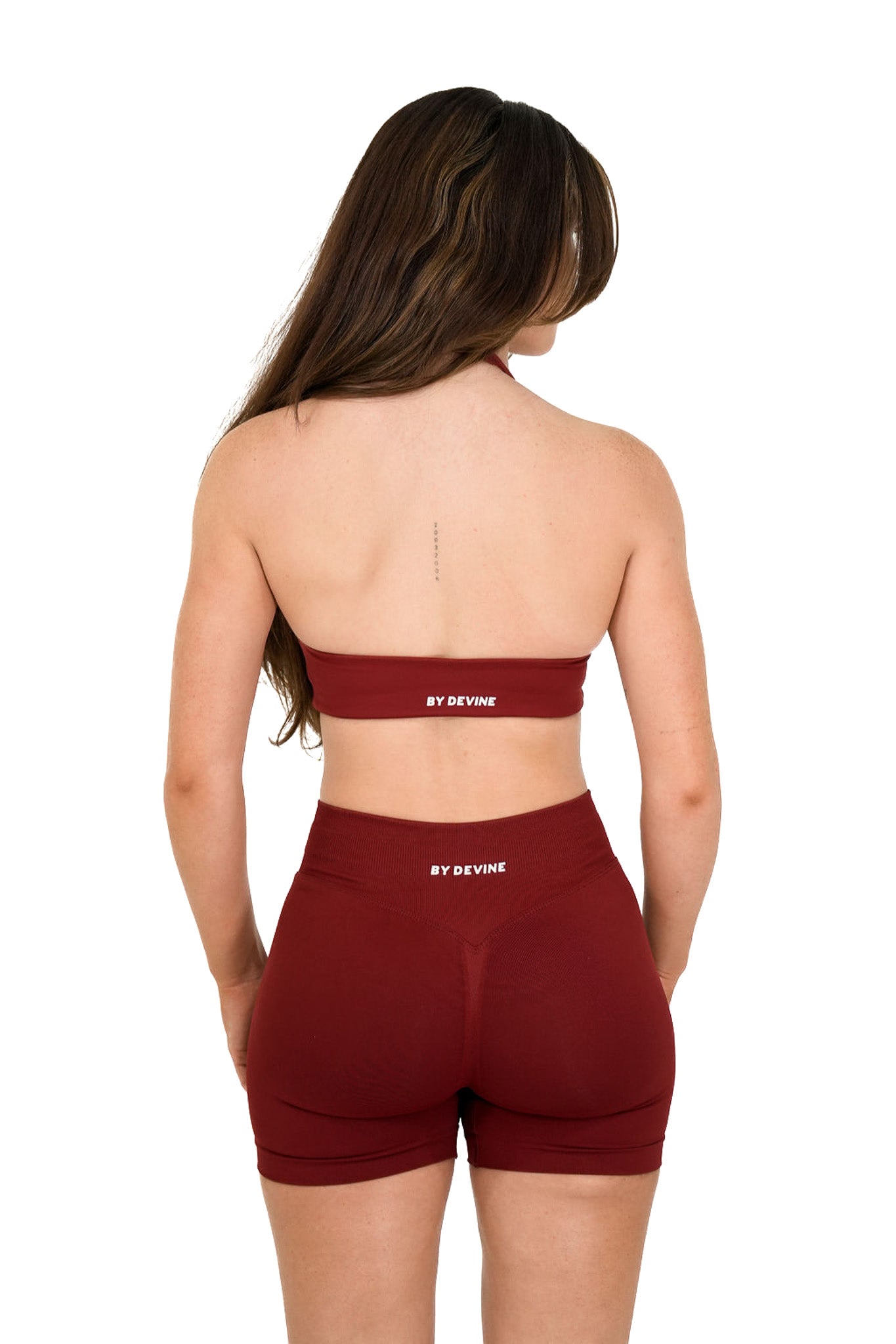 Elevate Halter Crop - Cherry