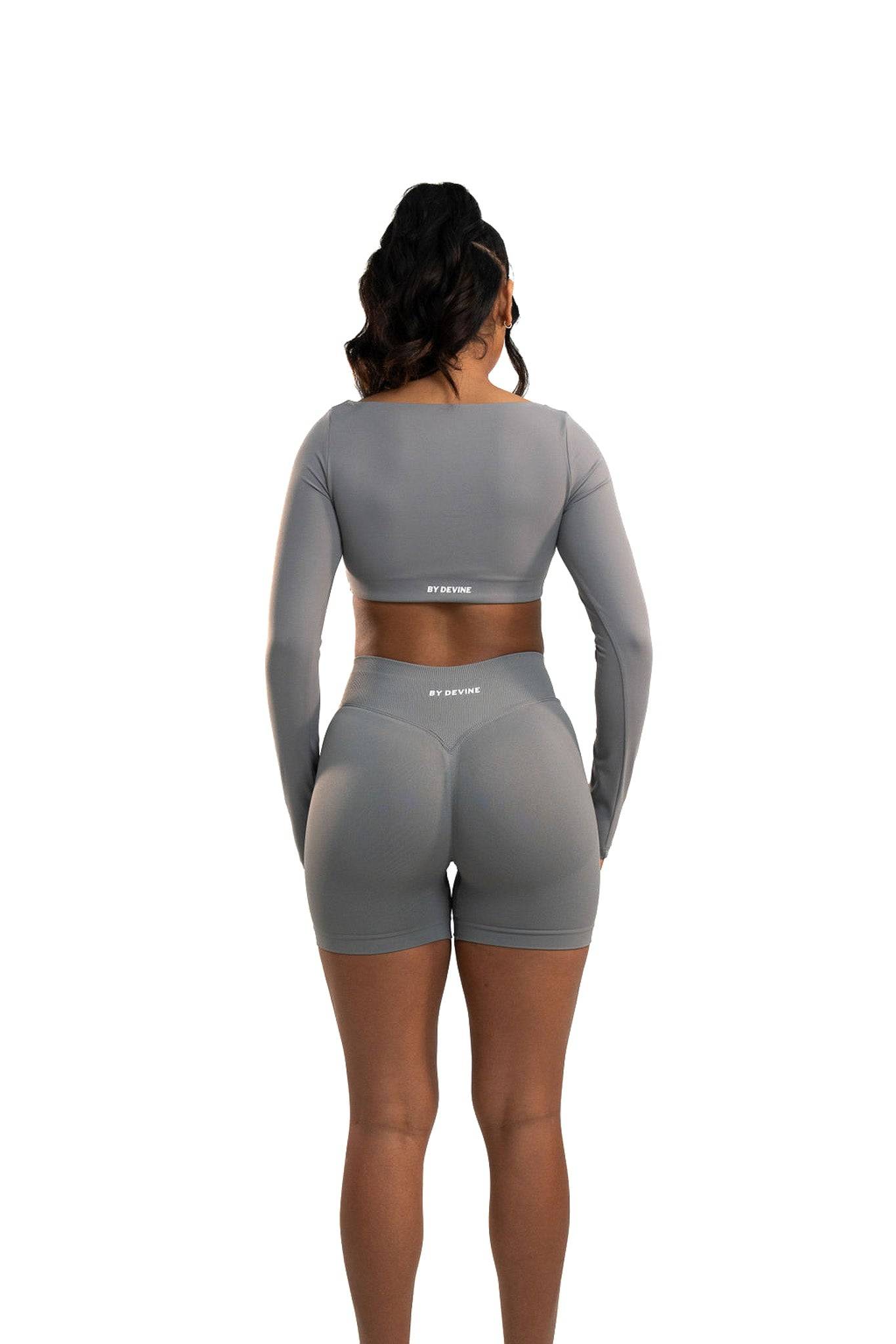 Evolve Long Sleeve Crop - Glacier - by devine co