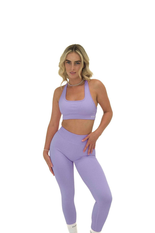 V Sculpt Scrunch Leggings - Lilac - by devine co