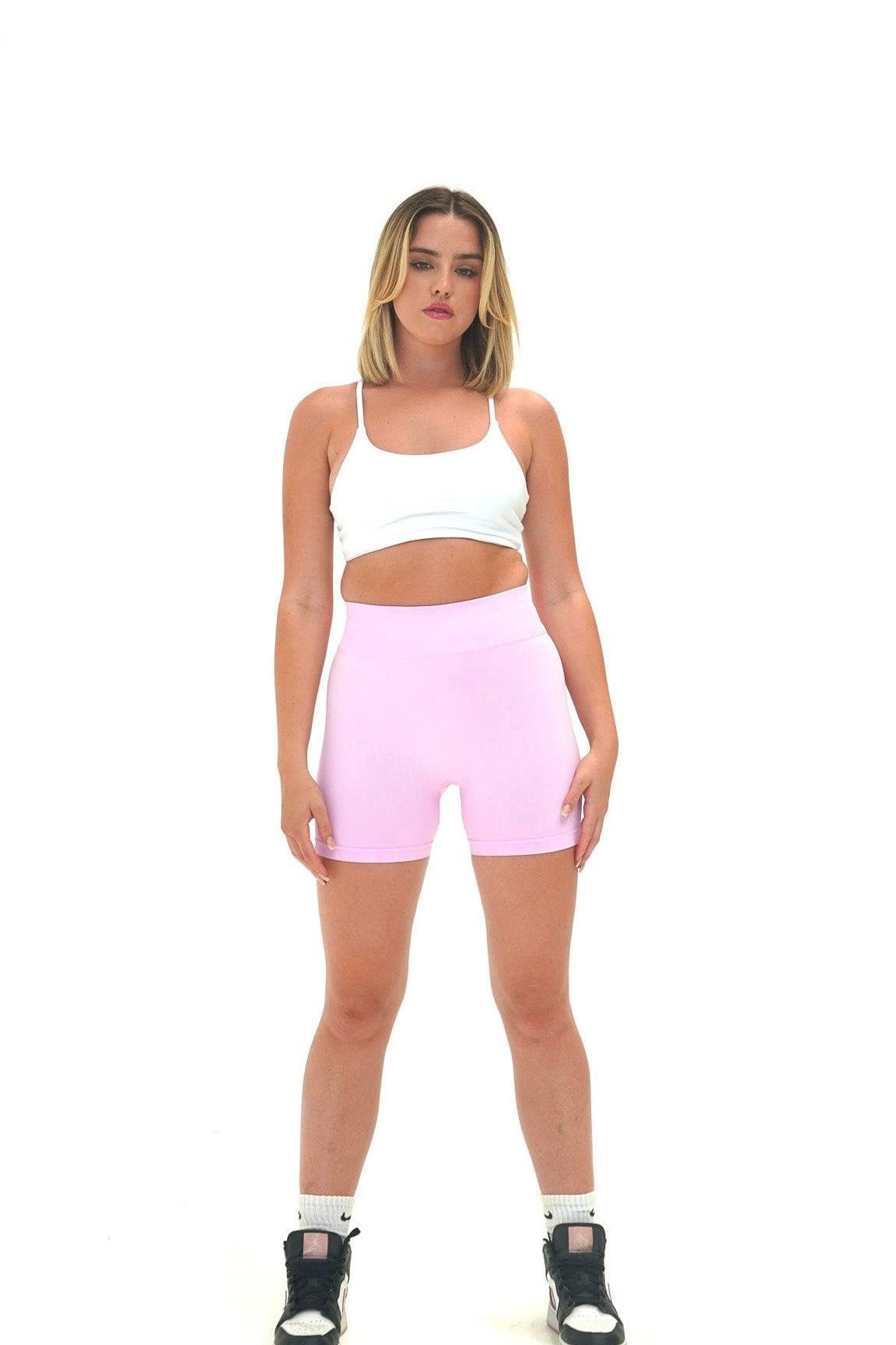 Mini Seamless Scrunch Shorts - Blossom Pink